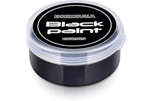 BOBISUKA Peinture Corporelle Noir - Peinture Visage Longue Durée Non Toxique Imperméable - Maquillage Enfant Pour Carnaval, Halloween, Scène, Clown