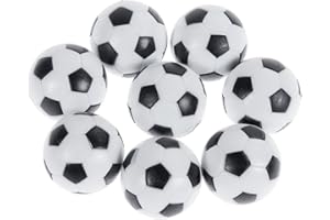 GOLDGE Lot de 8 mini balles de baby-foot, noires et blanches