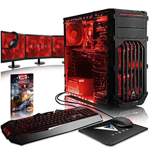 VIBOX Killstreak GLR770-87 Gaming PC Ordenador de sobremesa con Cup n de Juego 3X Triple 22 HD Monitor 4 0GHz Threadripper 8-Core GeForce GTX 1070 16GB DDR4 RAM 2TB HDD Sin OS VIBOX Killstreak GLR770-87 Gaming PC Ordenador de sobremesa con Cup n de Juego 3X Triple 22 HD Monitor 4 0GHz Threadripper 8-Core GeForce GTX 1070 16GB DDR4 RAM 2TB HDD Sin OS