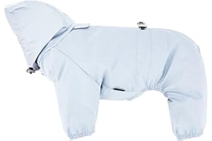 YSQEVN Impermeables para Perros con Capucha Chaqueta para Lluvia de Perro Chubasquero de Perro con Tiras reflectoras Seguras para Mascotas Pequeños