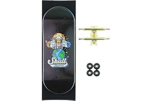 Skull Fingerboards Wedgwood 34mm Pro Complete Professional Wooden Fingerboard Mini Skateboard 5 PLY with CNC Bearing Wheels