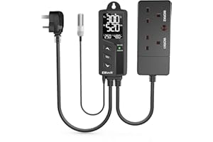Elitech Digital Temperature and Humidity Controller Thermostat for Greenhouse Planting Reptile Homebrew Incubation STC-1000Pro TH (TEMP&HUMI-Non wifi)