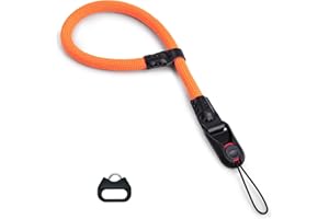 VOVMOEYA Quick Release Camera Wrist Strap,Camera Hand Strap Rope Compatible with Fujifilm XS20 XT5 XH2S Nikon Zf Z8 Z30 Canon EOS R6 R8 R10 R50 Sony A6400 A6700 A7C II A7IV DSLR Camera - Orange