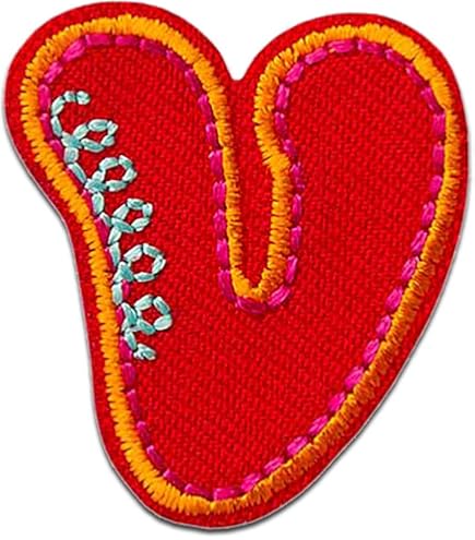 Alfabeto/Lettera rosa Patch - Toppe termoadesive Patch Toppa ricamate, misura: 0 x 0 cm, Alphabet/Buchstabe:Buchstabe D - 6.3x5cm