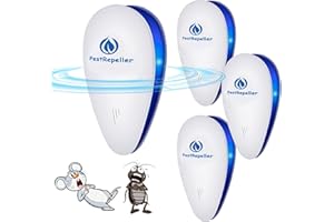 MAOFENFEN Ultrasuoni per Topi, Dissuasori per Topi, Ultrasuoni per Ratti da esterno, Antizanzare, Repellente Zanzare, Roditori, Ragni, Formiche