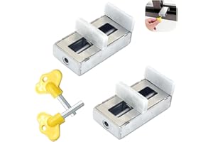 ZFYQ 2 Pezzi Finestra Scorrevole Serratura Lega di Alluminio Sicurezza Finestre Serrature Protezione Antifurto per Bambini