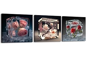 Piy Painting 3 Piece Canvas Painting Canvas Art Print Painting Modern Giclee Canvas Artwork with Inner Frame ready to hang Printed Art Wall Decor For Bedroom 12x12IN