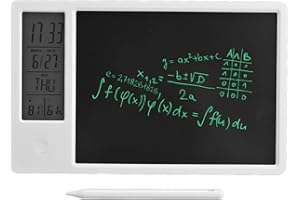 ZASCHMOY Tablet Innovativo di Scrittura LCD con Schermo da 10 Pollici e Orologio Digitale - Scheda di Doodle Elettronica Ricaricabile e Cancellabile per Ufficio, Business e Uso Domestico - Black