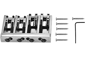 Dilwe Chevalet de Guitare Electrique de 4 Cordes, Pont pour Basse électrique, 4 Bass Bridge, 84mm cordier de Basse électrique pièce de Rechange pour Guitare électrique