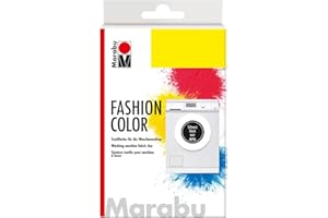 Marabu 17400023073 - Fashion Color schwarz, Textilfarbe zum Färben in der Waschmaschine, kochecht, für Baumwolle, Leinen und Mischgewebe, 30 g Farbstoff und 60 g Reaktionsmittel