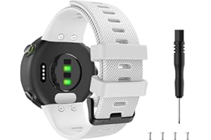 MoKo Band Compatible with Garmin Forerunner 45/Swim 2, Soft Silicone Adjustable Replacement Strap