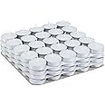D'Velas™ White Unscented Wax Tealight Candles - Pack of 100 | 2 Hours Burning Time, Paraffin Wax, Unscented, Smokeless, Dripless, for Home Decor, Offices & Other Occasions (White, Pack of 100)