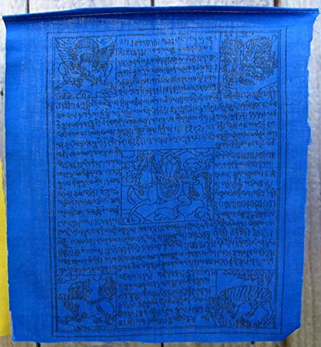 Tibetische Gebetsfahnen Frieden und Reichtum 10 Fahnen Länge 1,6 m Buddha Dekoration - 5