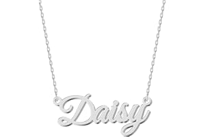 UMAGICBOX Exquisite Personalized Name Necklace|Choose from 14 Font Styles|Customizable 18K Gold Plated Stainless Steel & Sterling Silver Pendant|Unique Gift for Her