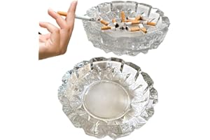 MYSELF NARAMAKI® Cenicero de cristal de 11/12 cm – Cenicero individual para interior y exterior