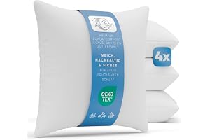 Moon 4-pack fyllningskuddar 50 x 50 cm – innerkuddar, soffkuddar 440 g – klassisk peached touch