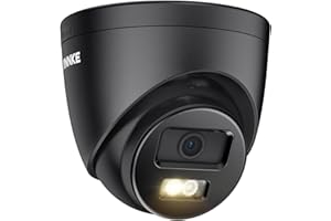 ANNKE 3K PoE CCTV Camera Black, Wired IP Security Camera Outdoor with Spotlight, Colour Night Vision, Smart Human Vehicle Detection, IP67 Waterproof, Support Micro SD Card Slot