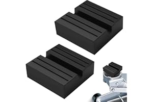 PETGLIMMER 2 Pezzi 75x75x25 mm Quadrate Universali Tampone Ponte Car Jack Gomma Pad con Scanalature Sollevatore Auto Regolazione Automobilistica Idraulica Adattatore Martinetto Idraulico Tamponi Gomma