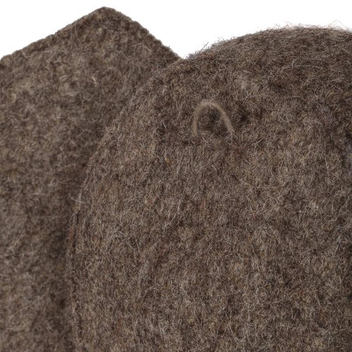 URBANARA Singoli elephant animal head - wool felt exterior - stuffed to wall mount, grey/off-white 22 x 62 cm