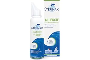 ‎STÉRIMAR Stérimar Allergie Nasenspray - 100% natürliches Meerwasser -Schnelle und Akute Hilfe bei Schnupfen und Verstopfter Nase Ausgelöst durch Allergien - Salzwasser Spray für Kinder und Erwachsene 100ml