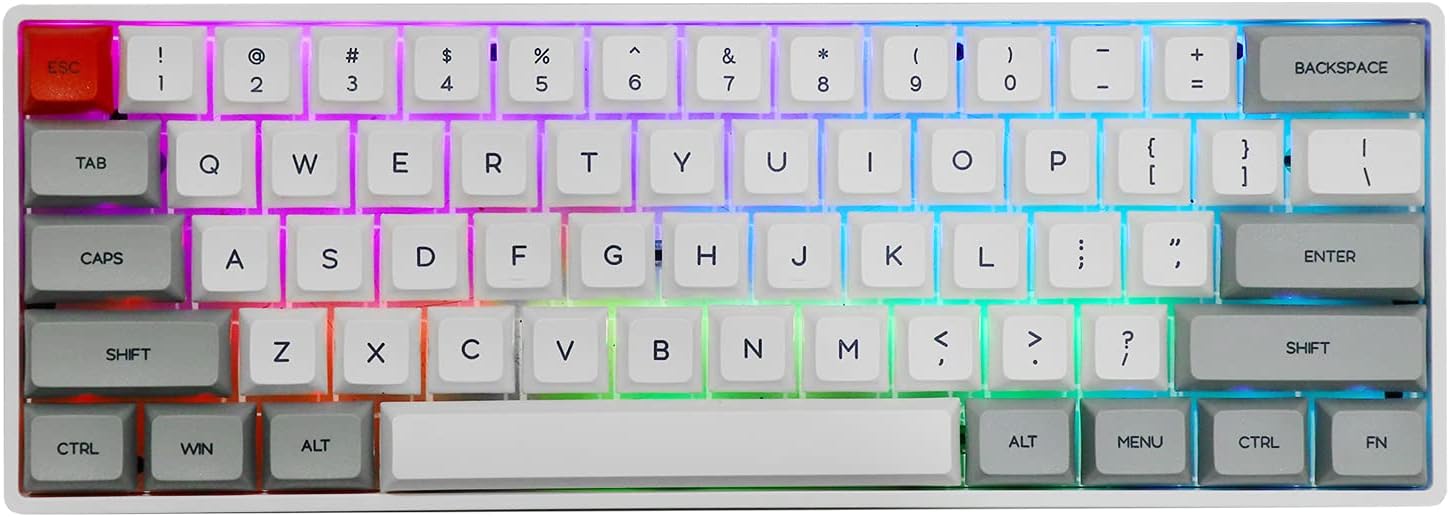 EPOMAKER SKYLOONG SK61 Teclado Gamer 60%, Teclado RGB Intercambiable en Caliente, NKRO Programable con Teclas Shine Through PBT, IP6X a Prueba de Agua, para Win/Mac/Gamer