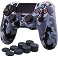 eWINNER Silicone Cover Skin for Sony DUALSHOCK 4 Controller with Pro Thumb Grips(x8), Camouflage