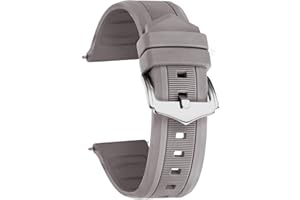 BINLUN Correas Reloj de Silicona Deportiva 12mm-28mm Correa de Reloj Caucho de Repuesto Hombres/Mujeres Cierre de Acero 7 Colores (Blanco/Rojo/Negro/Azul/Naranja/Verde/Gris) 12 Tamaños