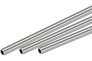 sourcing map 3Stk. Gartenartikel Rundrohr 304 Edelstahl 8mm Außendmr. 1mm Wanddicke 300mm lang