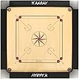 AARAV Carrom Board 36 inch for Adults, Full Size with 3 inch Border and 6mm ply, Smooth and Glossy Surface, Comes with Carrom Coins Striker (15g) and Magic Boric Powder, Champion Carrom Board