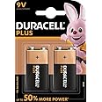 Duracell MN1604 Plus Power 9v Batteries, 2 Batteries