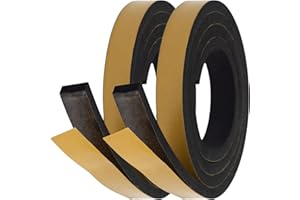 NTG-SOLUTIONS Guarnizione per finestre in alluminio guarnizione di tenuta spessa autoadesiva 25 mm x 10 mm x 6 m (L) guarnizione gomma finestra isolante acustico coperchio raccogligocce 2 pz 3m