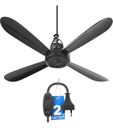 DBFAIRY Plafondventilator met verlichting en afstandsbediening, 52 cm, 40 W, 3000 K-6500 K, plafondlamp met ventilator, 3 windniveaus, stil, dimbaar, timer voor woonkamer, slaapkamer en eetkamer
