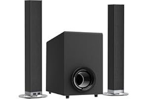 HoYLluDLL Soundbar for TV with Subwoofer, 120W Bluetooth 5.3 Sound bar Home Theater System with Wired Subwoofer, Deep Bass Audio System with BT/ARC/Optical/AUX Connection for TV PC