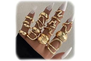 XFSRG 12 Pièces Bague Femme Géométrie Minimaliste Luxe Léger Bagues Personnalité Réglable Accessoires de Mode