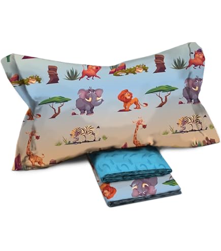 Lenzuola Letto Singolo GARGIX - 100% Cotone, Con Motivo Smile | Sotto E Sopra Con Federa - Foto 2