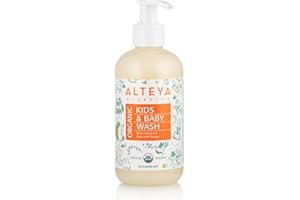 Alteya Organic Kids and Baby Wash 250ml - USDA Certified Organic Biodegradable Pure Natural Cleanser & Shampoo for Body and Hair, Mild and Gentle for Extra Sensitive Skin (Babies, Toddlers, Children)