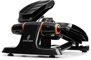 Capital Sports Galaxy Step - Ministepper, Stepper Fitness da Casa, Max: 110 kg, Superfici Premium, Computer Multifunzione con Display LCD, incl. Power Rope, Shock-Absorbing-System Idraulico