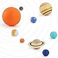 NALACAL Nine Planets Model, Solar System Planet Figure Playsets, Collection Educational Toy, for Astronomy Enthusiast, Astronomy Planet Model Solar System Teaching Model Universe Model Science