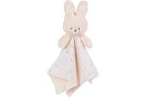 Doudou Coniglietto, Baby GUND, Realizzato al 100% con Materiali Riciclati, Copertina con Peluche, Adatto a Neonati e Bebè, Colore Rosa e Crema, 25 cm