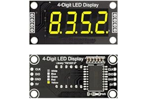 CIZIHUU 1 STÜCKE 0.36 inch LED Digitalanzeige Röhre Dezimalband 7 Segmente TM1637 Modul,4-Digit Yellow