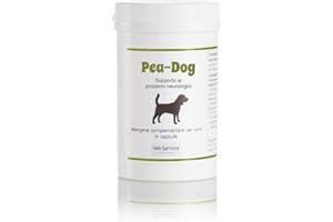 VET-SERVICE QUALITA' SOSTENIBILE Pea-Dog, conf. 30 cps, Supporto ai problemi neurologici - Mangime complementare (Integratore) per cani - in caso di dolore neuropatico ed infiammazioni, con PEA ed oleuropeina