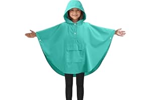 JEMIDI Poncho Impermeable Niño - Capa de Lluvia Infantil Mágica con Cambio de Color al Contacto con Agua - Con Bolsa de Transporte - Poncho Lluvia Niña Niño 3-5 Años - Morado