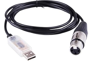 SUAMDOEN USB auf DMX512 3PIN XLR Interface Adapter Computer PC Bühnenbeleuchtung Controller Dimmer USB zu DMX RS485 serielle Konverterkabel Länge: 1 m.
