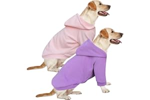 HuaLiSiJi Hunde Hoodie Groß Hundepullover Grosse Hunde Hundepullover Groß, Warm und Leicht, Mit Einer Weichen Textur, Leicht zu Tragen und Hellen Farben (5XL, Rosa+Lila)