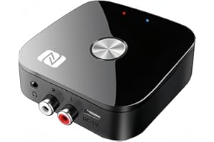 HALOULENI NFC Bluetooth 5.3 Audio Receiver 3.5mm AUX RCA Stereo Wireless Receiver USB U-Disk HIFI Lossless Music Adapter Car Kit Speaker