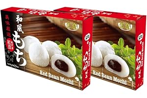 STARRY MART Royal Family Red Bean Flavour of Japanese Style Mochi Daifuku Sweet Rice Cake Desserts Snacks 6 Pieces 210g (Pack of 2) HALAL