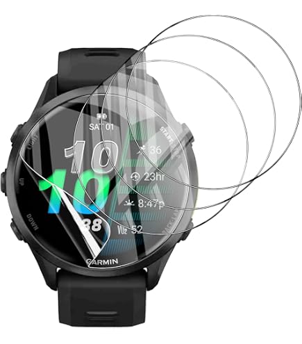 Simpeak 5 Pezzi Vetro Temperato Per Garmin Forerunner 165 E Fenix 8 43mm – HD E Antigraffio