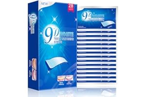 Xumann 28pcs 9D Teeth Whitening Strips, 5D 3D Upgraded Teeth Whitener Strips, White Strips Teeth Whitening