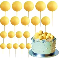 ASTARON 32pcs Cake Topper Balls Mini Balloons Cake Decorating ...
