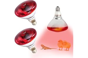 KQWVZ 2 st reptiler, röd lampa, 150 W infraröd lampa, värmelampa, terrarium, rödljus, värmelampa, E27, infraröd värmelampa fö